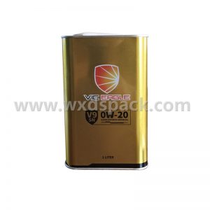 1 Liter Customized Rectangular 0W20 Motor / Engine Oil Blechdose