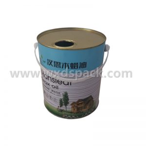 Runde geschlossene Top Paint Tin Can mit Kunststoffgriff